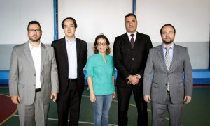 Da esquerda para a direita: Palmieri, Sano, Moema Vargas, Ongaro e Corrêa